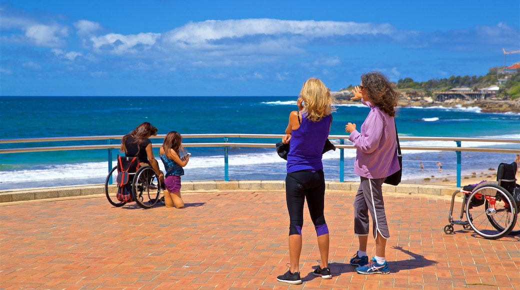 Coogee Beach mostrando vista e vista della costa cosi come coppia