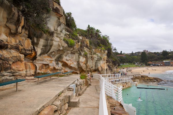 Bronte Beach showing general coastal views and rugged coastline