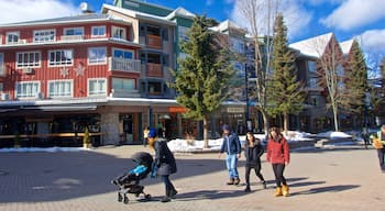 Estación de esquí Whistler Blackcomb ofreciendo nieve y también un grupo pequeño de personas