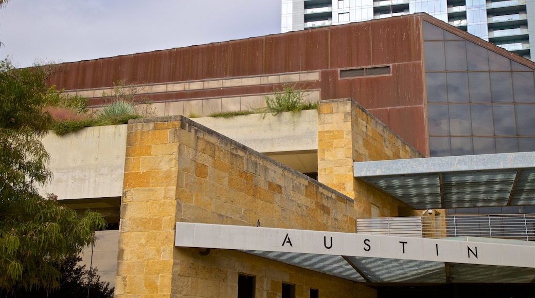 Austin City Hall which includes signage