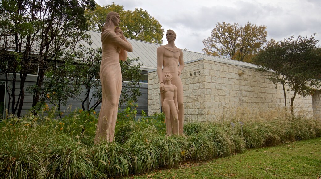 Umlauf Sculpture Garden and Museum which includes a statue or sculpture, a garden and outdoor art