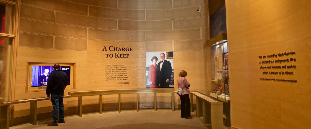 George W Bush Presidential Library and Museum which includes interior views as well as a couple