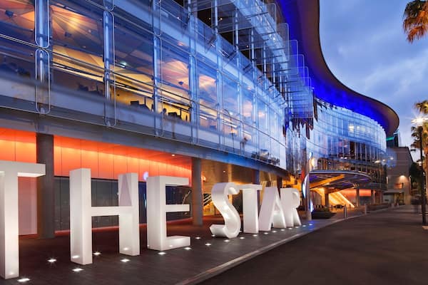 Star Casino which includes a sunset and signage