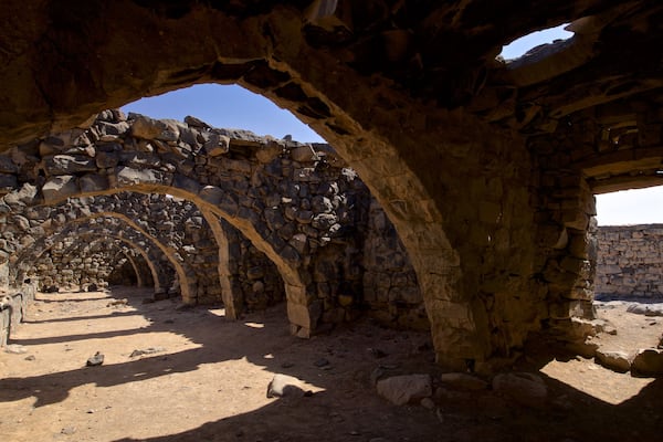 Qasr al-Azraq featuring interior views, a ruin and heritage elements