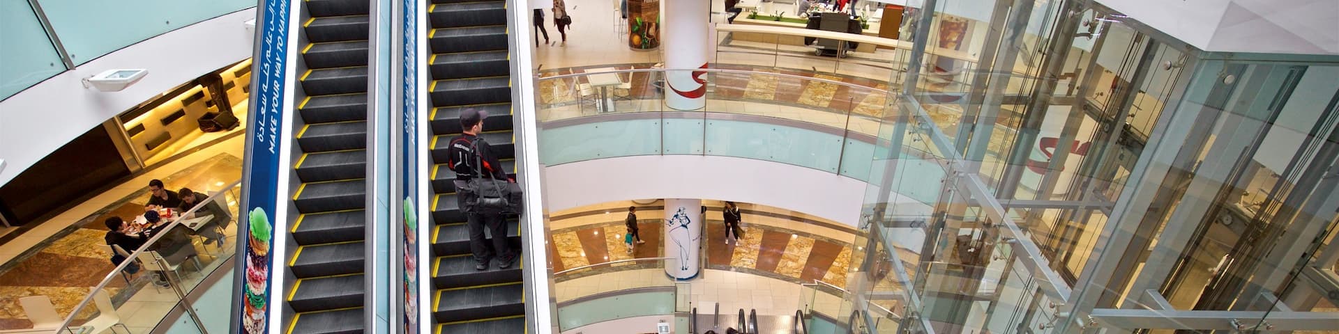 TAJ Mall featuring shopping and interior views