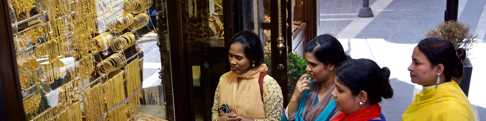 Gold Souk which includes shopping as well as a small group of people