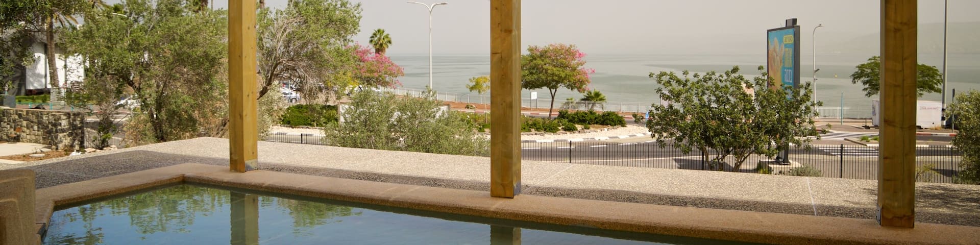 Hamat Tiberias National Park which includes a pool