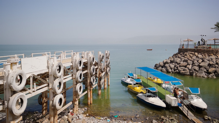 Tiberias Marina which includes general coastal views