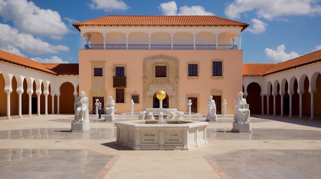 Caesarea Ralli Museum featuring a fountain and a square or plaza