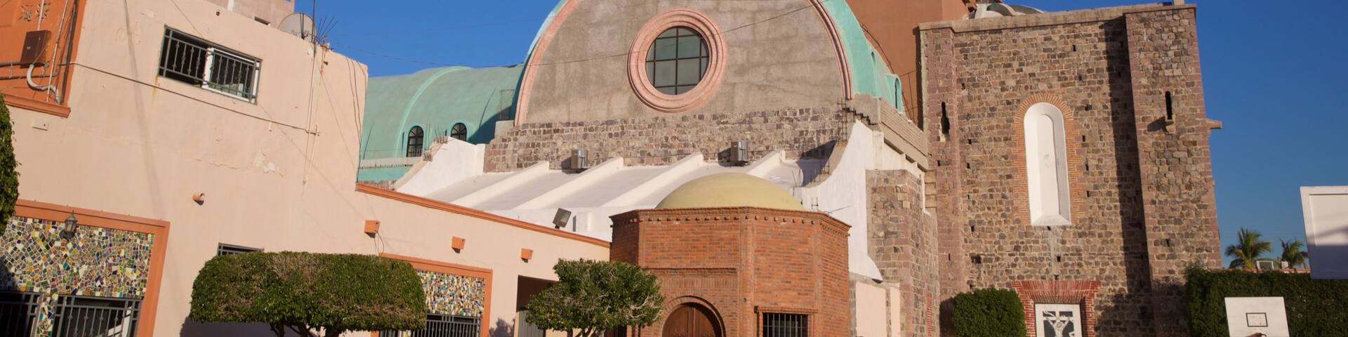 Sanctuary of the Virgen of Guadalupe featuring a church or cathedral and heritage architecture