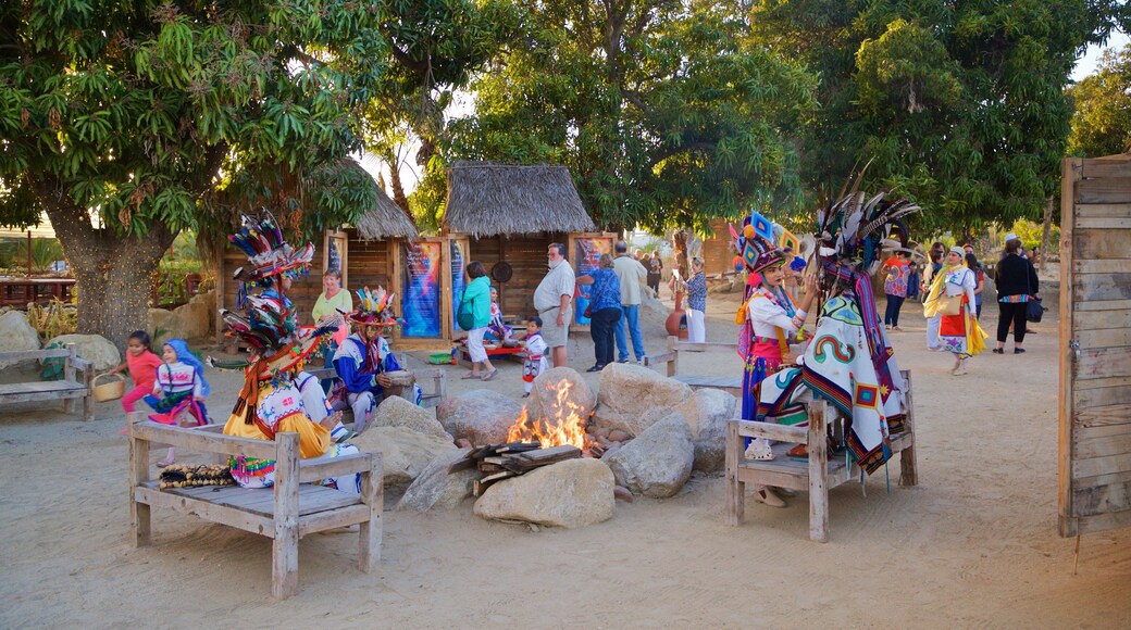 Wirikuta Garden featuring indigenous culture and a small town or village as well as a small group of people