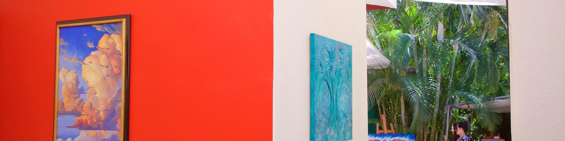 Logan Gallery showing art and interior views