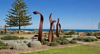 West Beach which includes a park and outdoor art