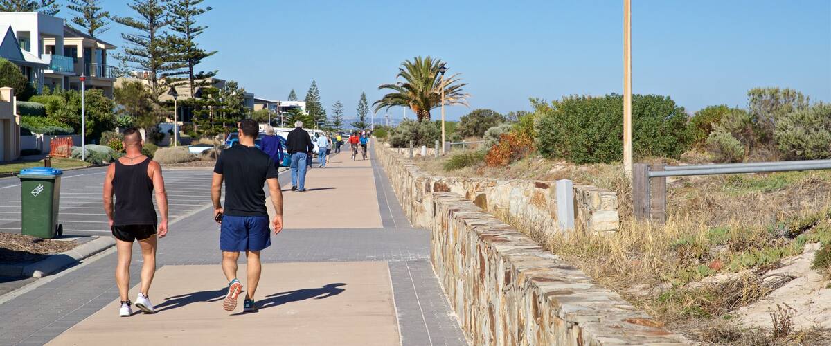 Grange Beach featuring hiking or walking as well as a couple