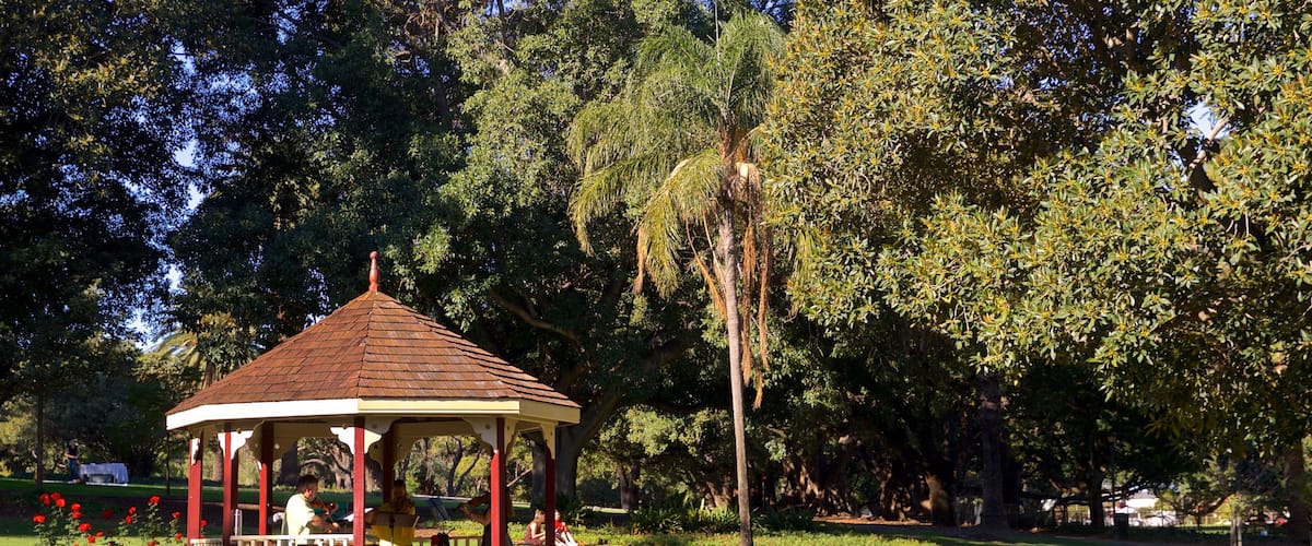 Hyde Park which includes a park