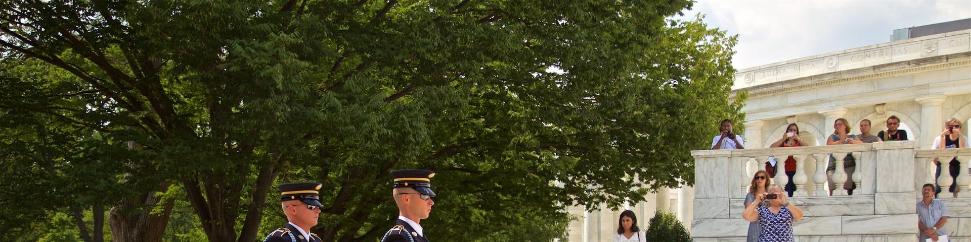 Tomb of the Unknown Soldier featuring military items as well as an individual male
