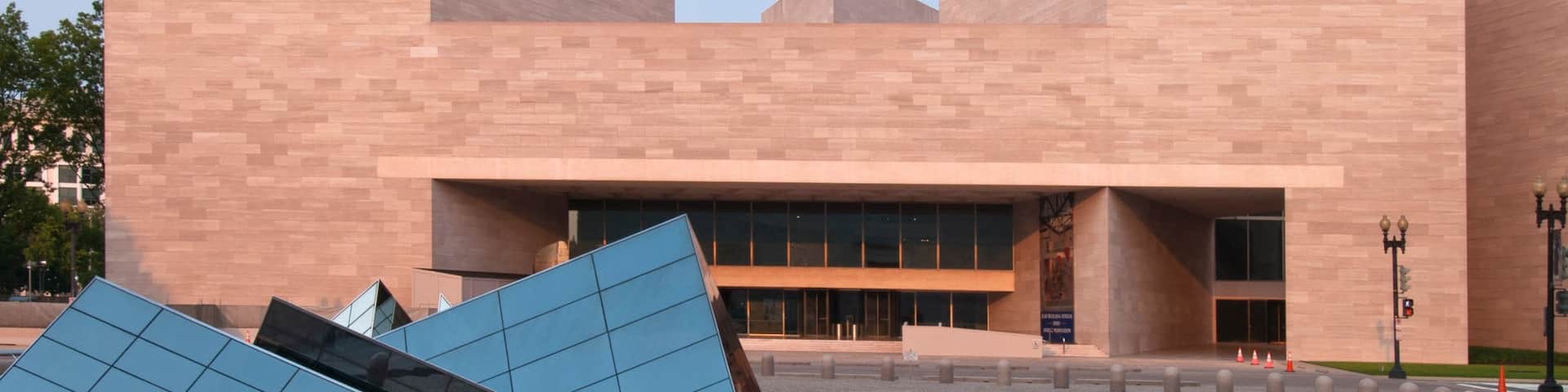 National Gallery of Art which includes outdoor art and modern architecture