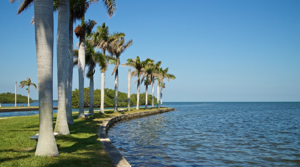 Deering Estate at Cutler which includes a garden and general coastal views