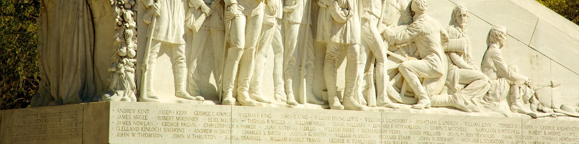 Alamo which includes a memorial and a monument