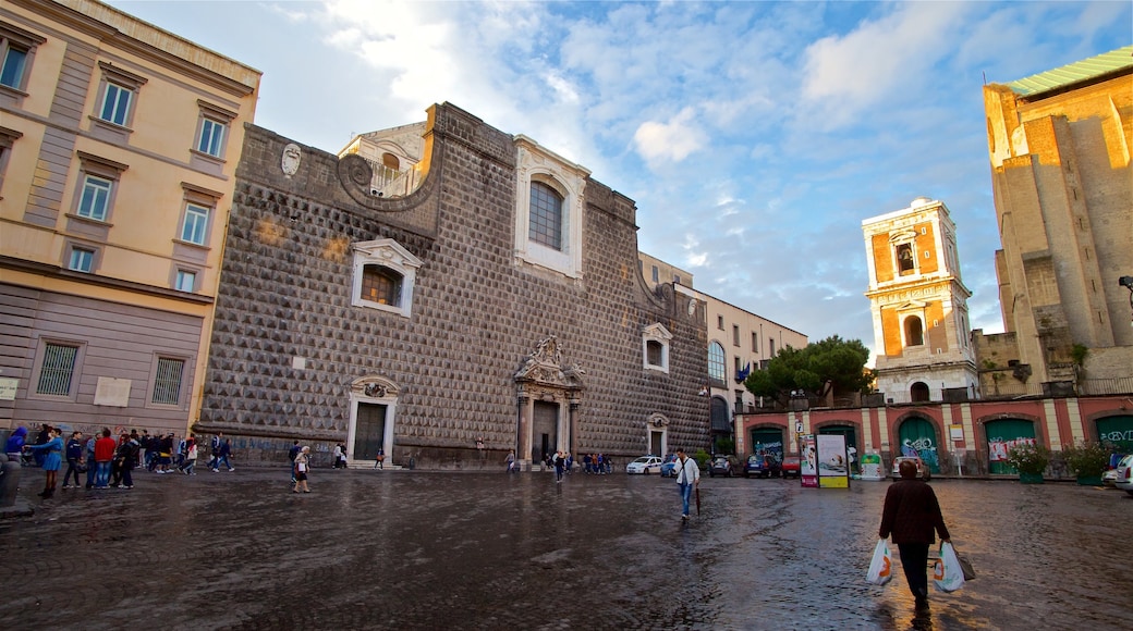 Church of Gesu Nuovo which includes a square or plaza