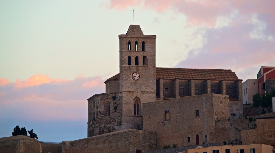 Ibiza City Centre featuring a sunset and heritage architecture