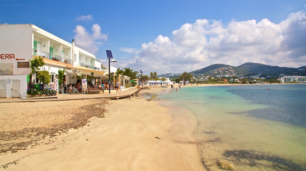 Talamanca Beach showing a coastal town, general coastal views and a sandy beach