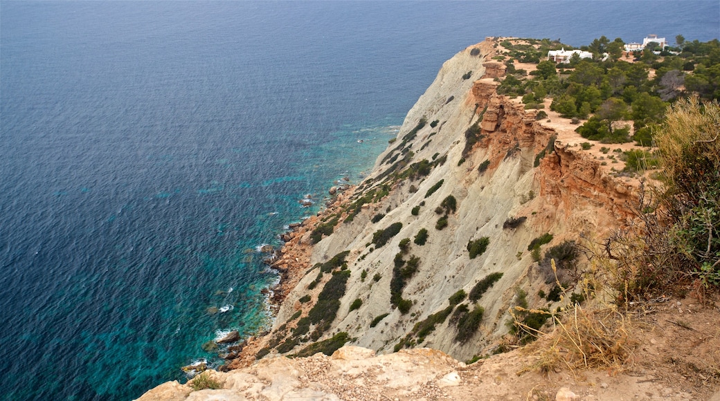 Es Vedra which includes general coastal views, landscape views and rocky coastline