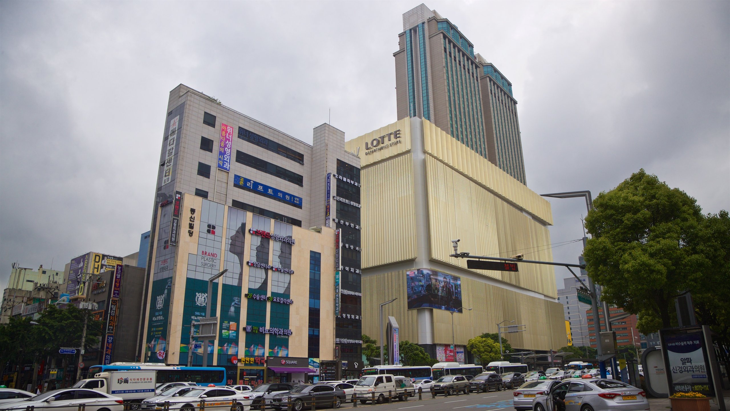 Lotte Department Store which includes a city