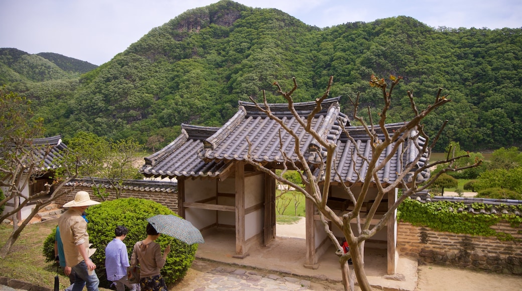 Byeongsanseowon Confucian Academy showing heritage elements, a small town or village and tranquil scenes