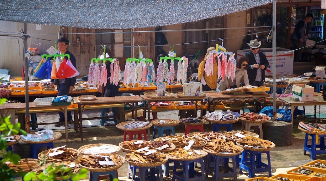 Andong Hahoe Folk Village featuring markets