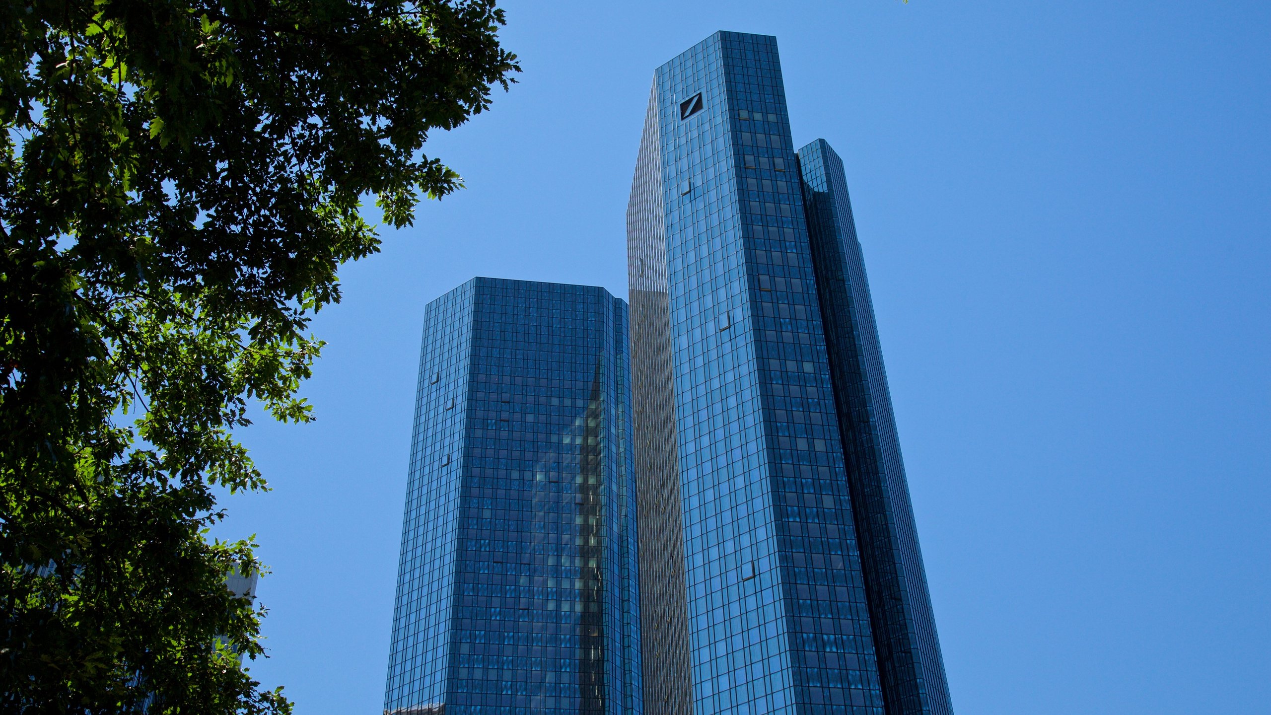 Deutsche Bank Twin Towers featuring modern architecture and a high rise building