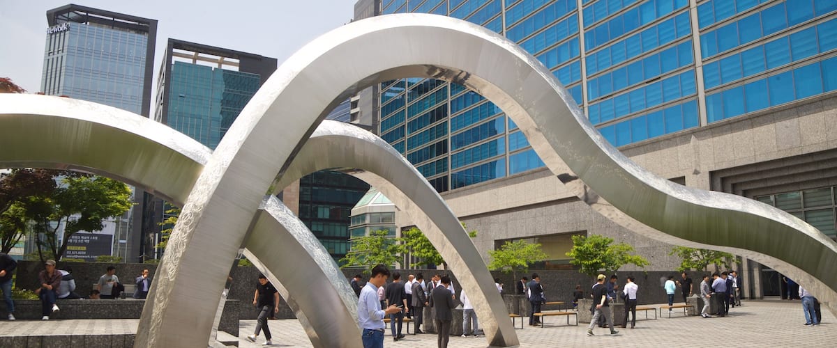 Yeoksam featuring outdoor art