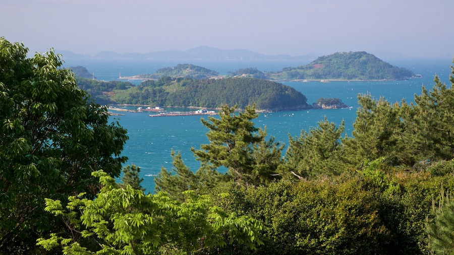Hallyeo-haesang National Park which includes landscape views, island views and general coastal views