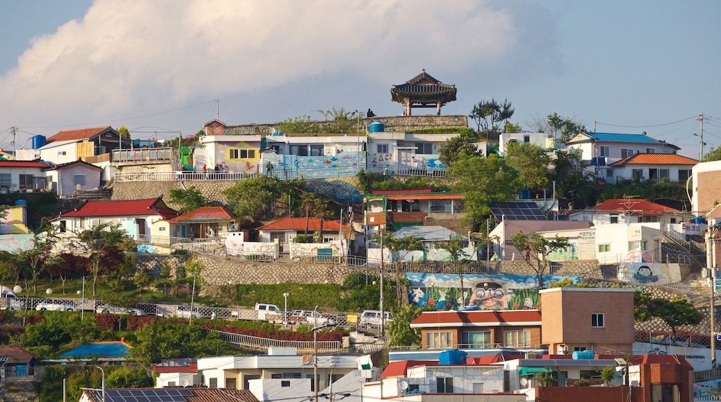 Dongpirang Wall Painting Village featuring landscape views and a small town or village