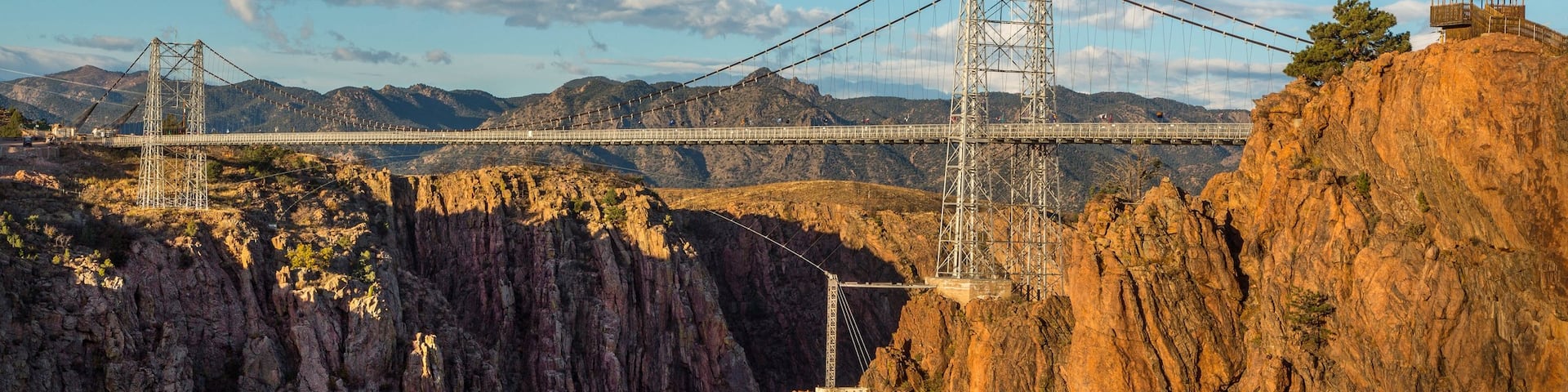 Colorado Springs featuring a bridge, a gorge or canyon and landscape views