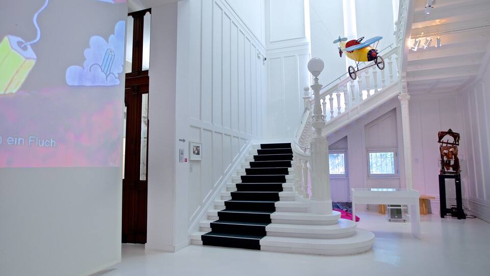 Tomi Ungerer Museum which includes art and interior views