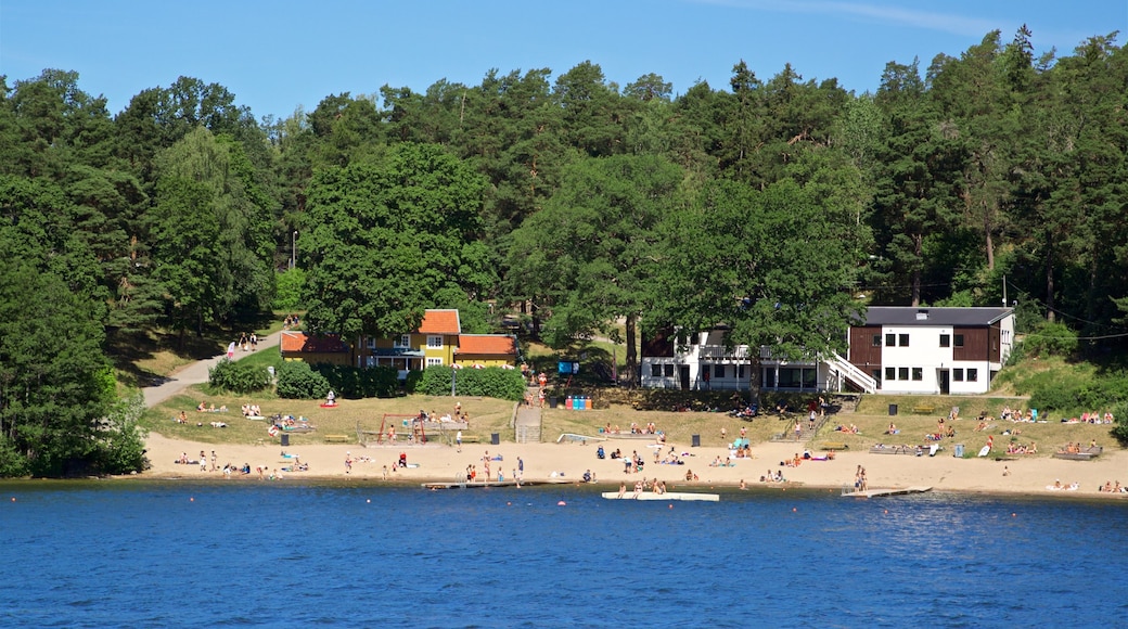 Drottningholm which includes a beach and a lake or waterhole