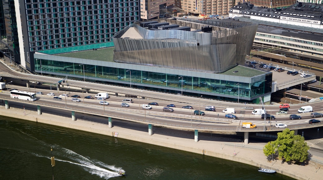 Stockholm City Conference Centre showing boating, a bay or harbor and a city