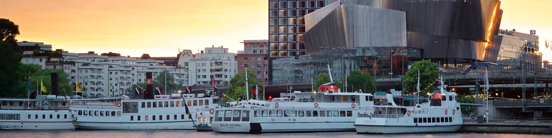 Stockholm City Conference Centre which includes a bay or harbor and a sunset
