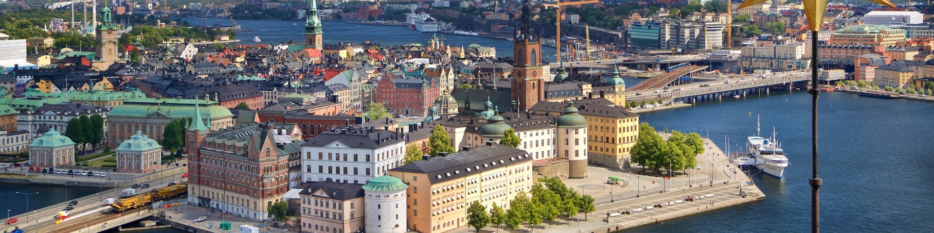 Riddarholmen featuring landscape views, a city and a bay or harbor