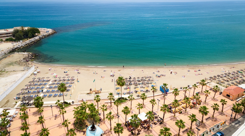 Fuengirola Beach featuring a sandy beach, landscape views and general coastal views