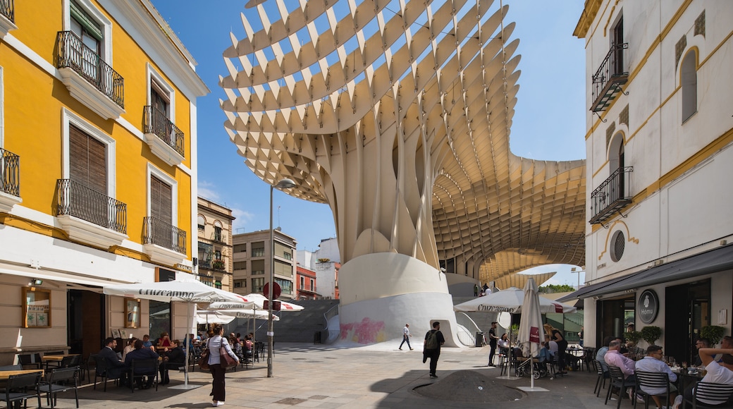 Metropol Parasol which includes modern architecture and outdoor art