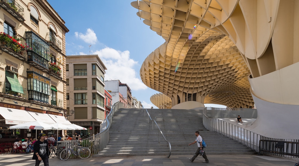 Metropol Parasol featuring outdoor art and modern architecture