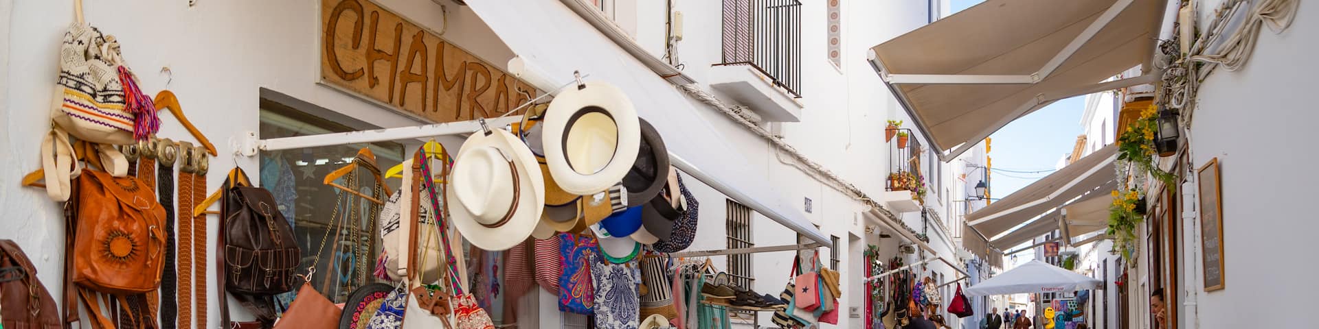 Conil de la Frontera City Centre showing markets