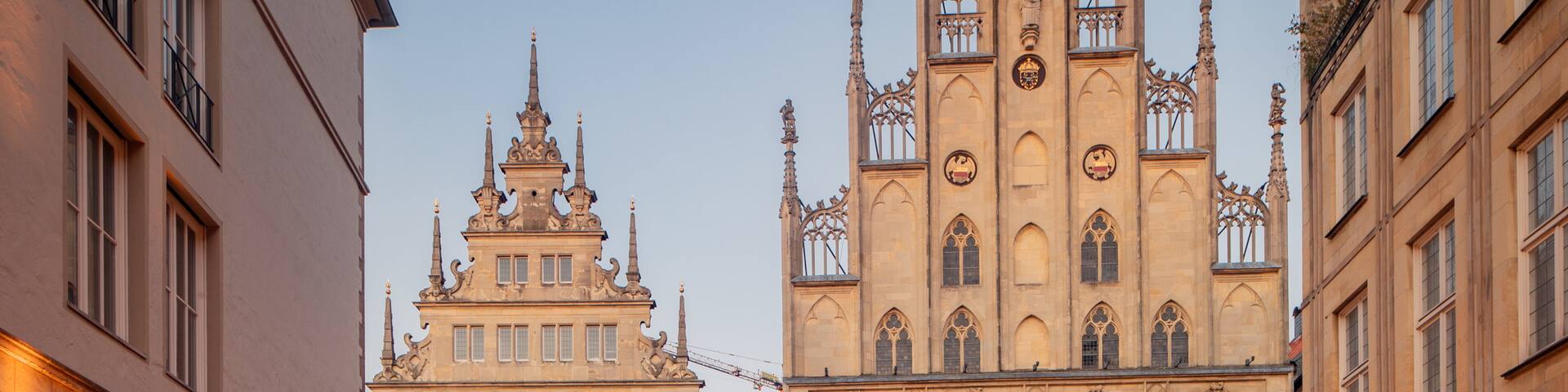 Peace Hall featuring heritage architecture and a city