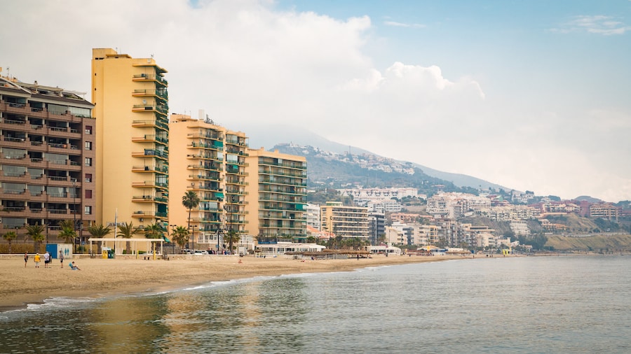 Torreblanca Beach which includes a coastal town, general coastal views and a beach