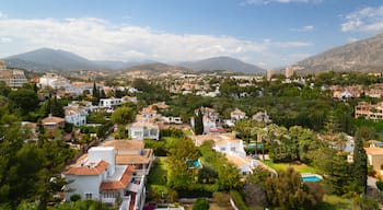 Puerto Banus which includes landscape views and a small town or village