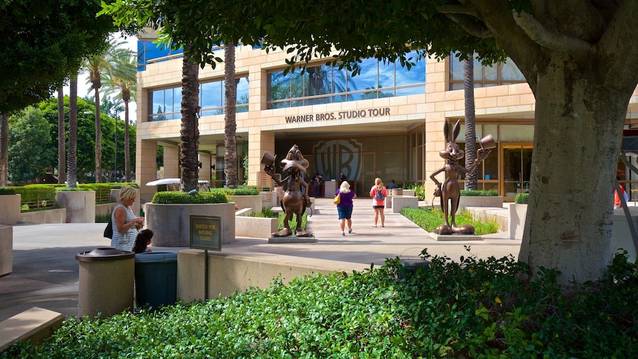 Warner Brothers Studio which includes a statue or sculpture, outdoor art and a park
