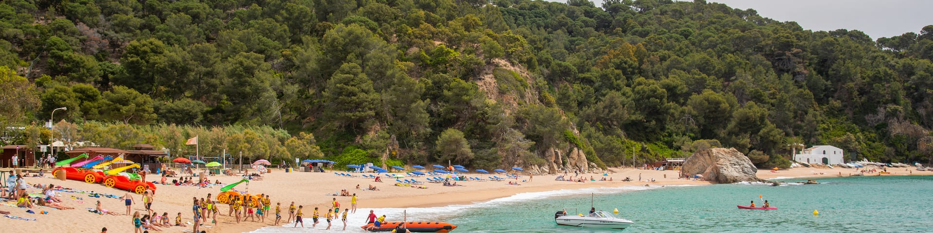 Cala Canyelles Beach featuring general coastal views and a sandy beach