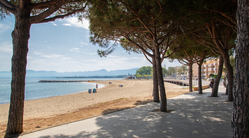 Cambrils Beach showing a beach and general coastal views